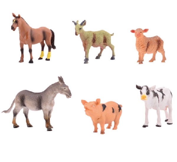 Set van 6 boerderijdieren